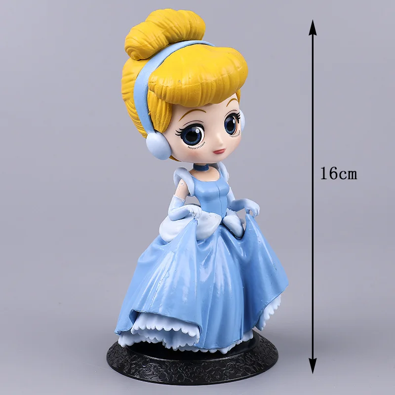 Принцесса Дисней Q версия персонажи Белл Жасмин Принцесса ПВХ фигурка куклы KidsToys для детей подарок на день рождения D40D