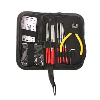 

Guitar Repair Kit,Set of 14pc Repair & Maintenance Tools With Guitar Needle File/String Action Ruler Gauge/Guitar String winder