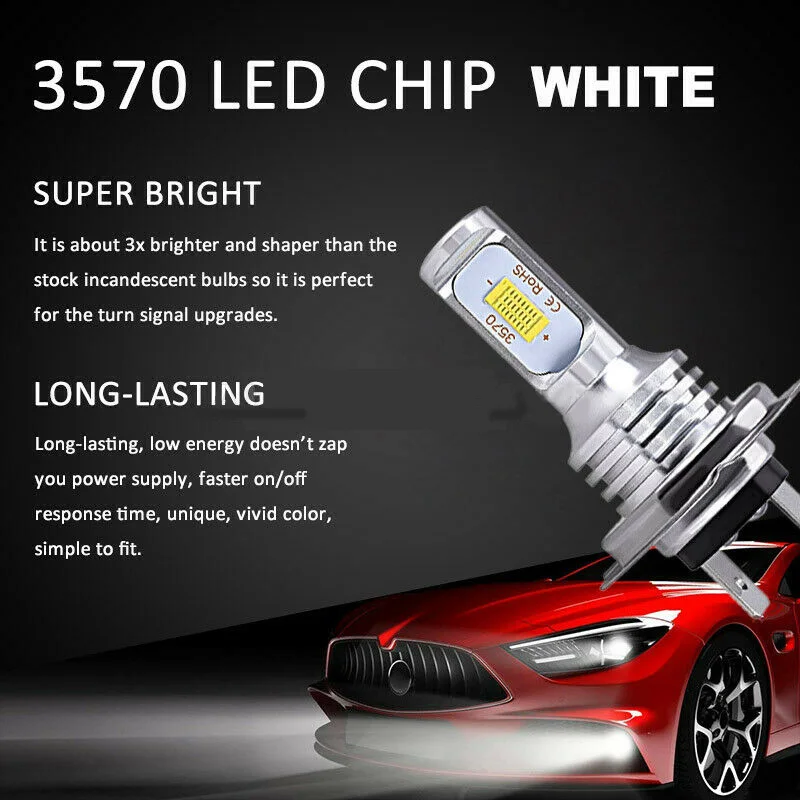 H7 3570 лампы белые 6000K светодиодсветодиодный Автомобильные фары Сменные