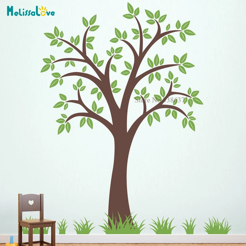 Tree Decal Sticker Grass Decal Mural Babyroom Nursery Kindergarten Wall