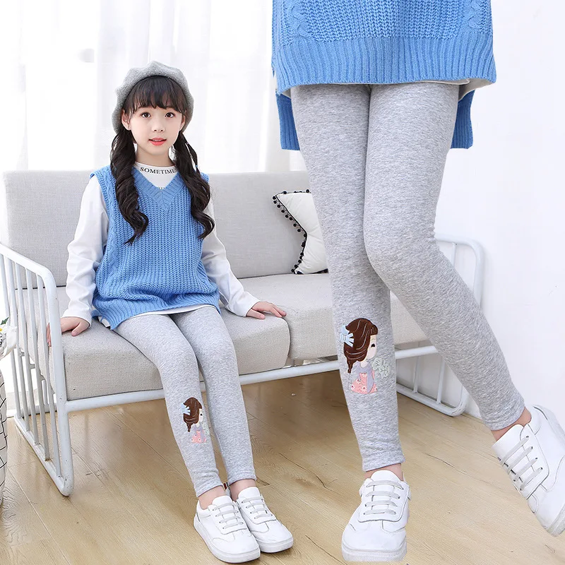 Girls Leggings Winter Korean Style Thick Pants Cartoon Children
