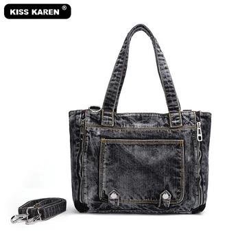 

Casual Fashion Totes Jeans Denim Women Bag High Quality Women's Handbags Denim Tote Bag Women's Shoulder Bags