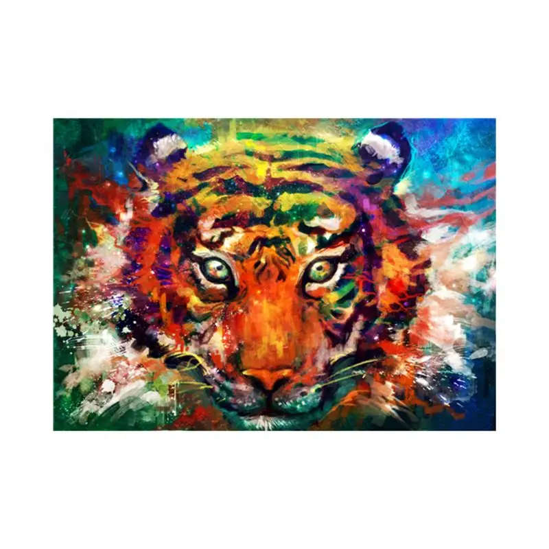 

Angry Tiger Frameless DIY Digital Oil Painting By Numbers Canvas Wall Pictures