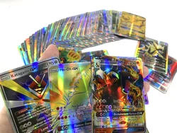 Carte pokémon française GX VMAX TAKARA TOMY Pikachu, 20 pièces, cartes brillantes, jeu de combat, commerce, jouets pour enfants, cadeaux 