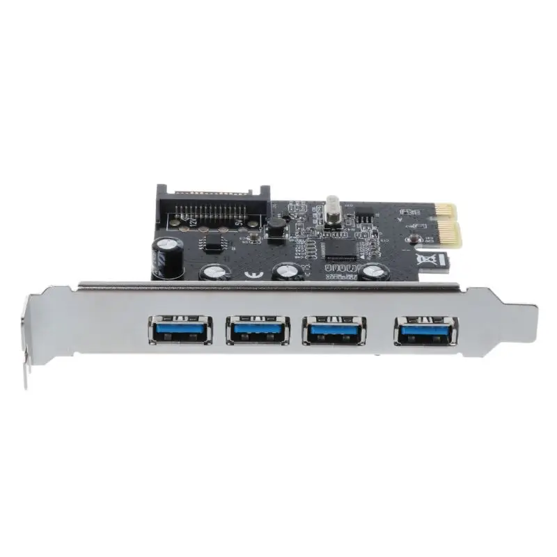 PCI-E PCI Express к USB 3,0 через Чип SATA интерфейс 4 порта адаптер конвертер карты для настольных ПК Windows