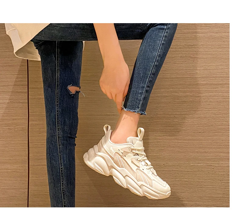 TUINANLE Women Sneakers High Quality Fashion Platform Sneakers Running Shoes Outdoor Shoes Breathable Comfort Lover Shoe Lace Up
