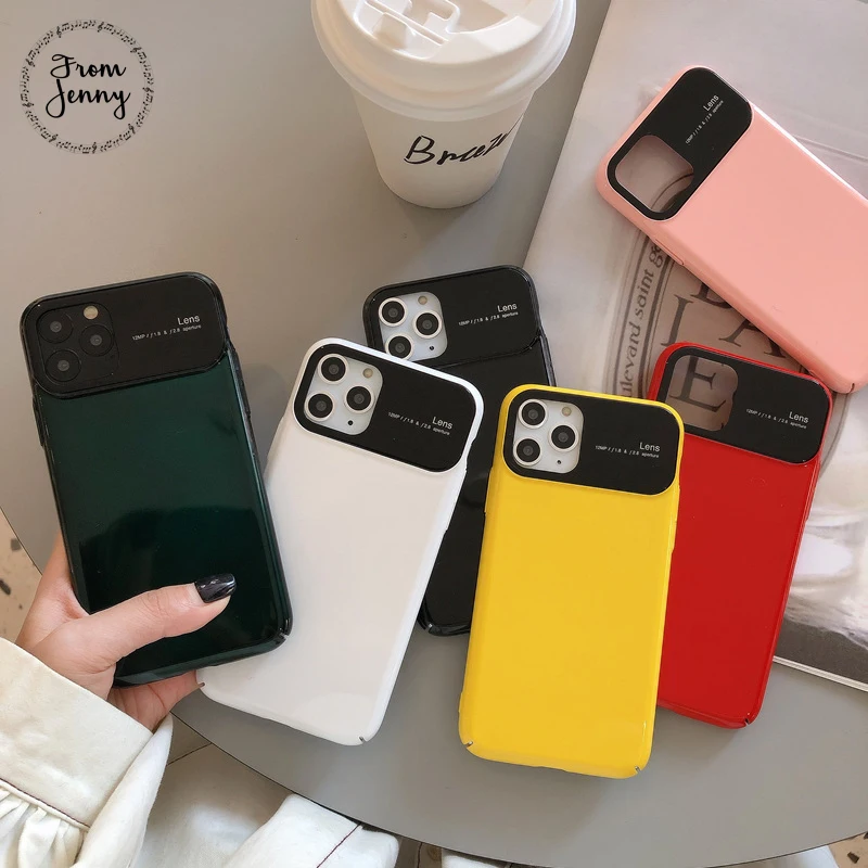 

From Jenny Simple atmosphere for iPhone 11 Pro x xr xs max 6 6s 7 8 Plus glossy solid color mobile phone protection hard case