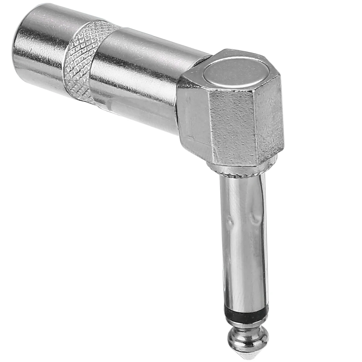 1/4" 6.35mm Speakers Phone Plug Nickel Plated 4pcs High Quality Guitar Audio Jack Right Angle Male Mono Connector