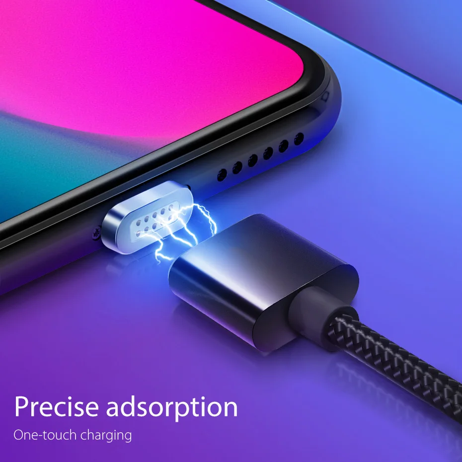 Магнитный кабель Micro usb type-C для samsung, Магнитный зарядный кабель Micro USB для iphone, кабели для зарядки мобильных телефонов