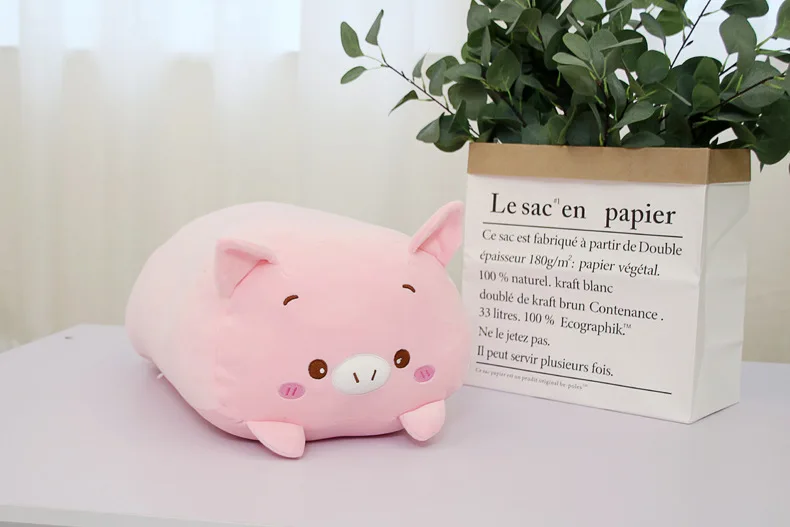 Стиль вниз хлопок мультфильм животных Бросок Подушка Медведь розовый свинья плюшевые игрушки Дети большая подушка настраиваемый подарок