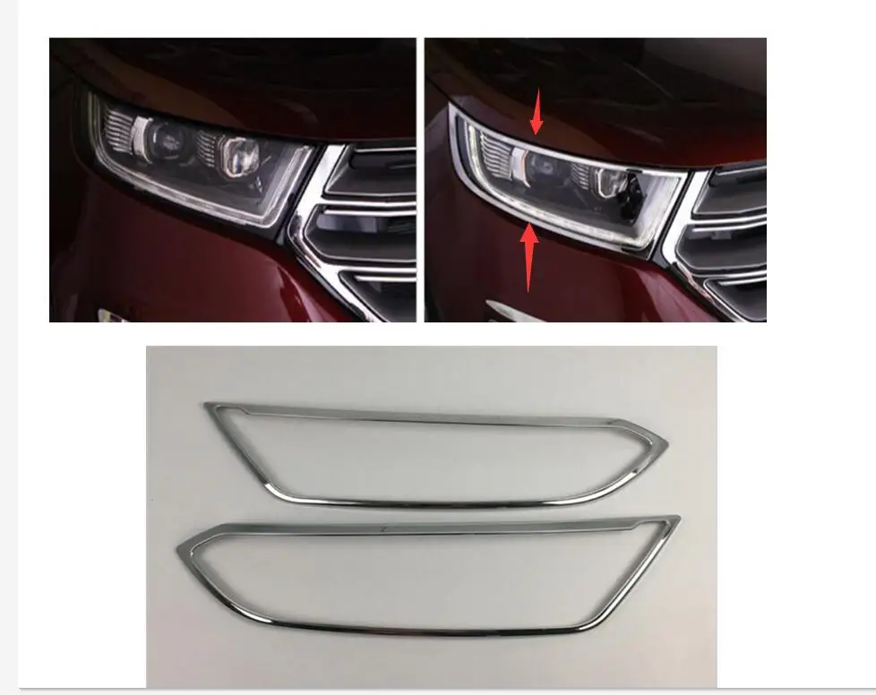 For Ford Ecosport 2018 2019 Accessories LHD RHD 2x Car Front Headlight Cover DRL Light Frame Sticker | Автомобили и мотоциклы