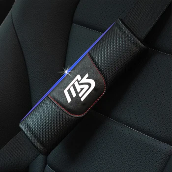 

For Mazda Cx3 Axela Cx5 Cx7 Demio Mx5 C-x9 Ms 2pcs Fashion Carbon Fiber Leather Car Seat Belt Cover Car Seat Belt Shoulder Pad