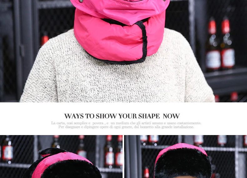 Men's Hat Winter Cotton Cap Thick qi che mao Women's Youth Winter Wind-Resistant Cold Earmuff Masks Elderly Ushanka