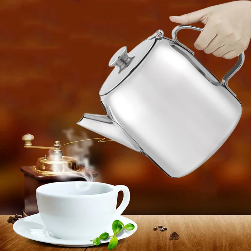 Stainless Steel Coffee Pot Cold Water Kettle Juice Pot Afternoon Tea Coffee Pot Hotel Restaurant Drinkware