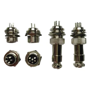 

5 sets Aviation plug socket GX12 through the wall type gx12-2 ~6P board before installation connector hanging plating