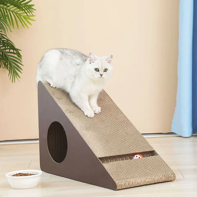 Gnaw Toy Tripod Cats Scratchers Large Corrugated Paper Pet House With Balls Dog Product Tunnel Stuff Post Scraper Things For Pet Cat Toys Aliexpress