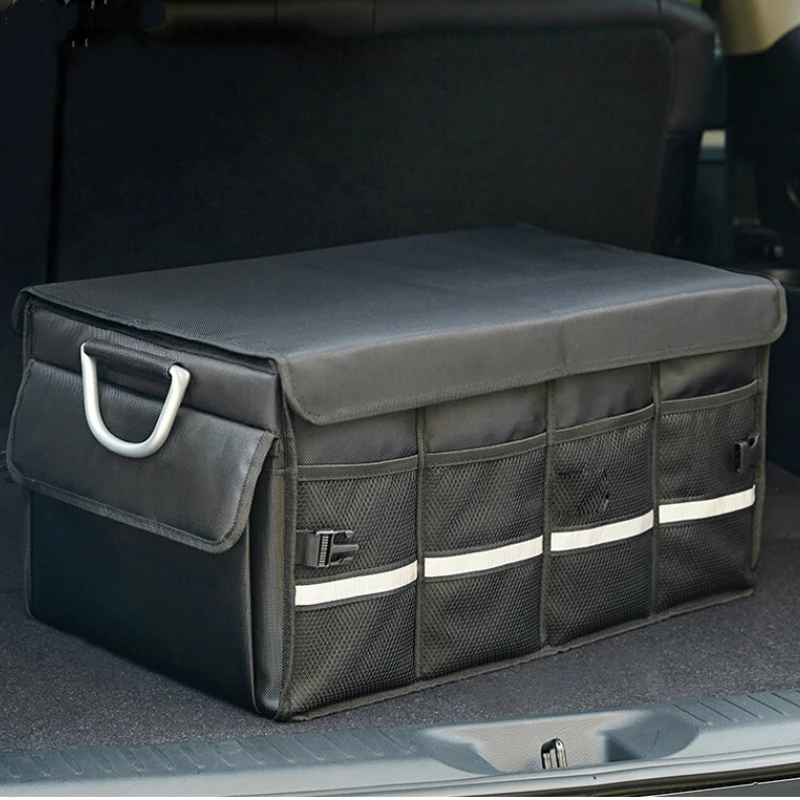 

Auto Trunk Organizer Foldable Durable Oxford Heavy Duty Collapsible Cargo Storage Waterproof Multipurpose Portable Storage Bin