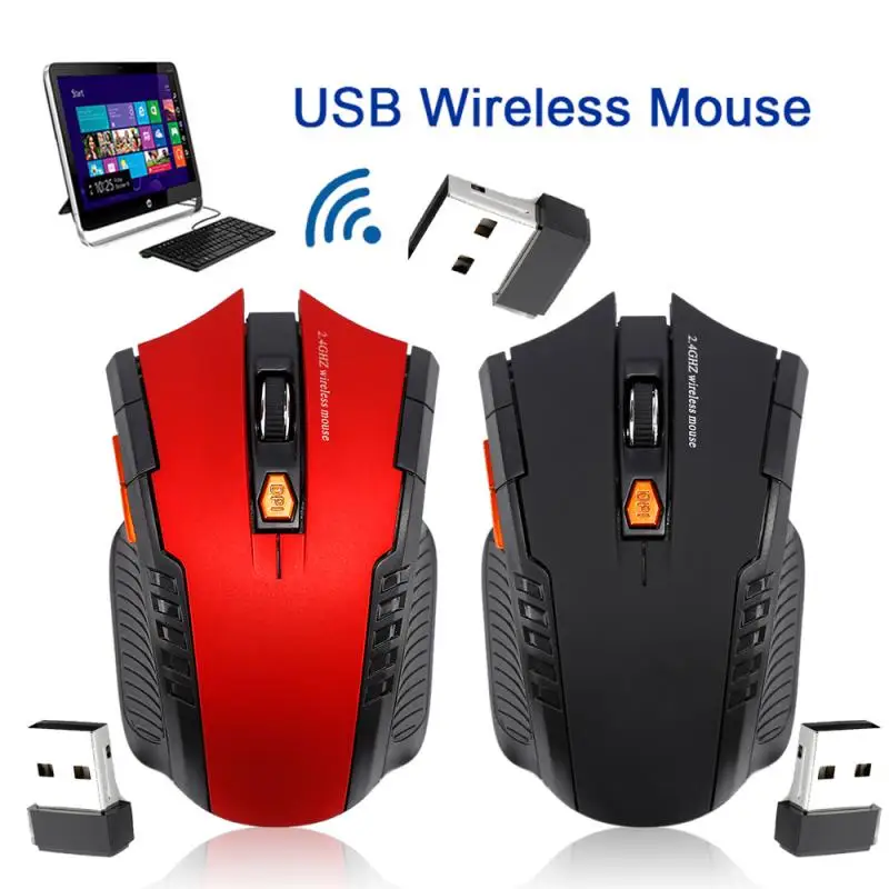 USB Беспроводная мышь 1600 dpi Регулируемый USB 2,0 приемник оптическая компьютерная мышь 2,4 ГГц эргономичные мыши для ноутбука PC мышь геймера
