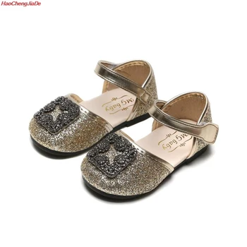 

Summer New Girl Sequin Sandals Kids Children Fashion Bowtie Leather Princess Sandals Party Shoe for Girls CN 21-30