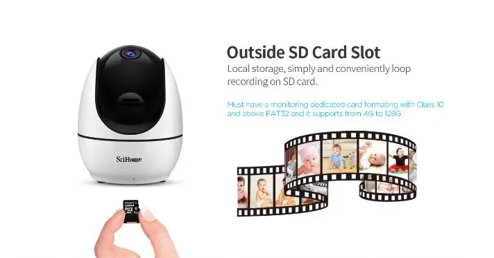1080PWIFI веб-камера smart tracking baby monitor