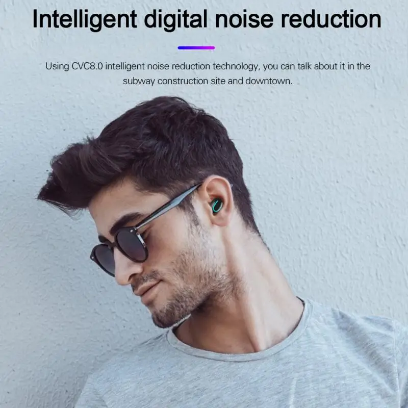 TWS Bluetooth наушники с микрофоном светодиодный дисплей беспроводные Bluetooth наушники водонепроницаемые наушники с шумоподавлением