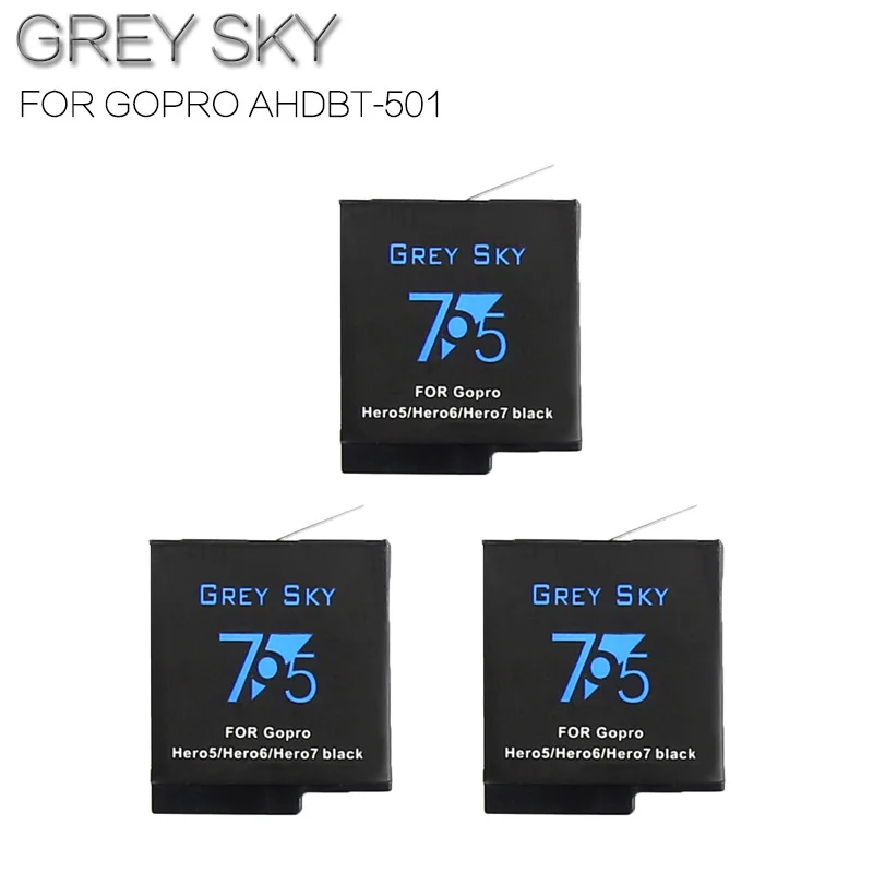 Для gopro hero 7 батарея+ 2 слота зарядное устройство для gopro hero 7 6 5 черный AHDBT-501 батарея type-C двойное зарядное устройство для Go Pro hero 7 - Цвет: 3 battery