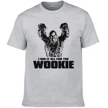 Тренд Футболка мужская футболка Star Wars Chewbacca Head Chewy футболка с Вуки мужская хлопковая рубашка короткий рукав Топ Мужская одежда Wookiee