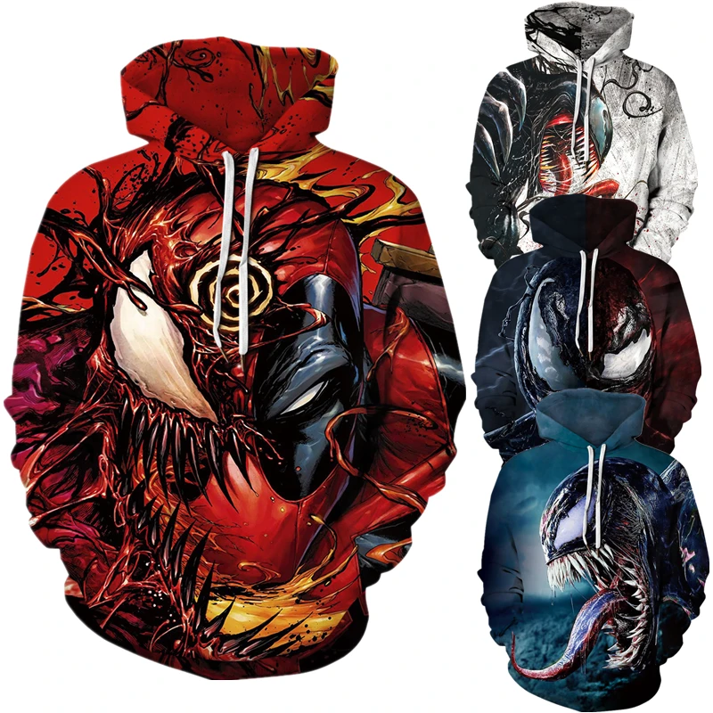 Disfraz de Venom Carnage para adulto, sudadera Unisex con capucha y estampado 3D superhéroe, Cletus, Kasady, para Halloween|Sudaderas con capucha y sudaderas| - AliExpress