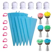 24 шт PP многоразовый кондитерский мешок кремовый из нержавеющей стали Кондитерские насадки кондитерский мешок для крема Набор Diy торт кухонные Инструменты для декорирования принадлежностей