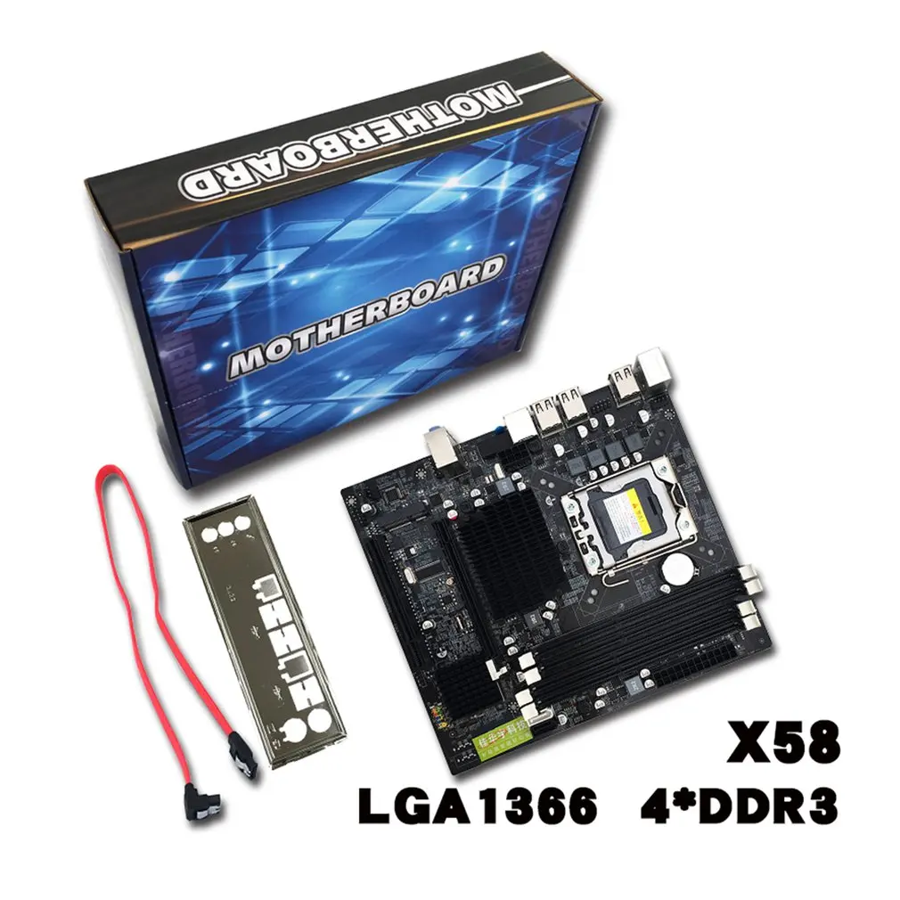 

Professional Desktop Computer Mainboard X58 Board LGA 1366 Pin ECC All Solid Motherboard Support L/E5520 X5650