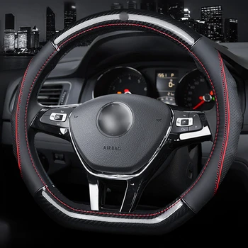 

Car Steering Wheel Cover For VW volkswagen polo 2018 polo 6r 9n car gti sedan scirocco r sharan t4 t5 t6 tiguan 2017