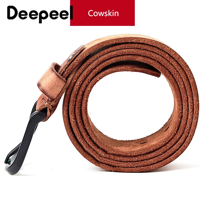 Deepeel 3,8*110-130 см мужской кожаный ремень с пряжкой, замша, кожа, матовый ремень, Высококачественная кожа, джинсы, повседневный мужской ремень YK617