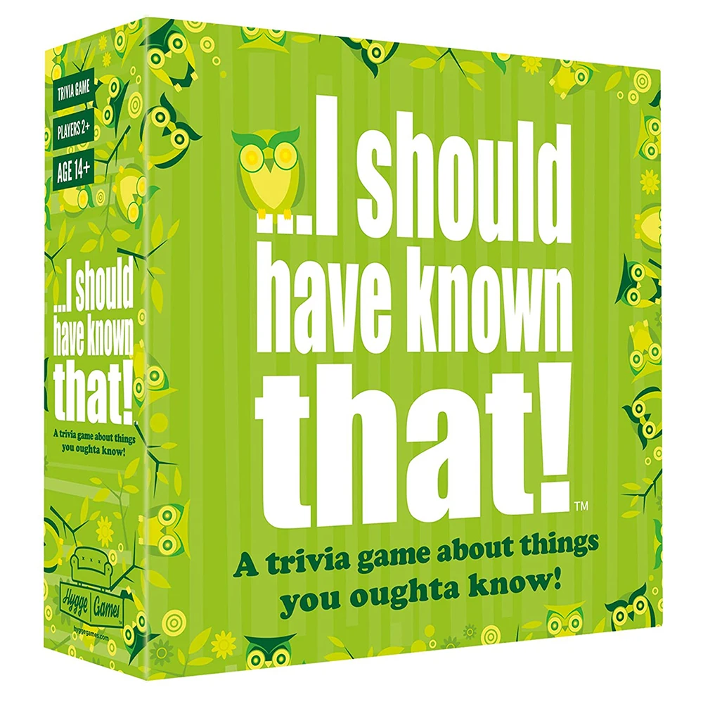 I should have known that! Trivia Game Green Board card game | Спорт и развлечения