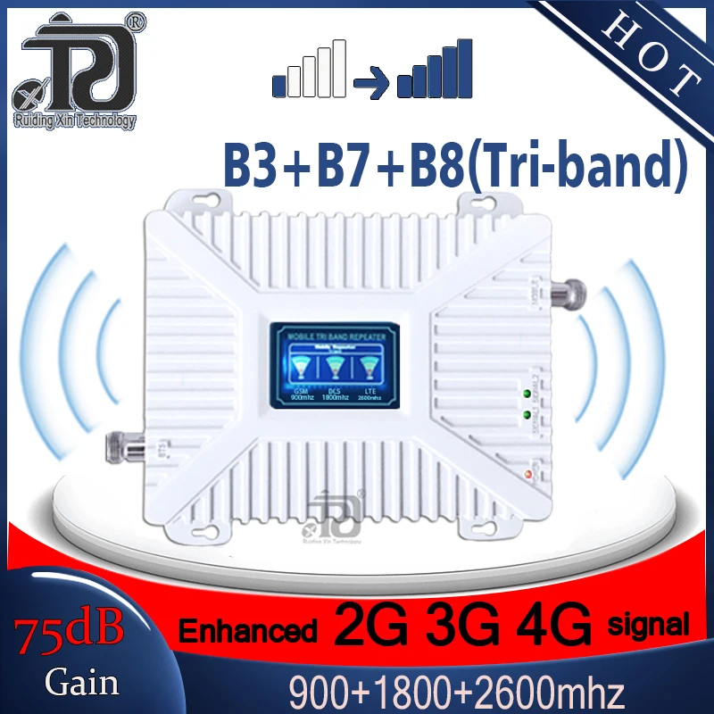 Усилитель 4g сигнала 900/1800/2600 МГц DCS LTE GSM 2G 3G 4G усилитель мобильного 1800 2600