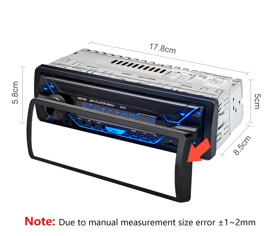 AOSHIKE 1 Din Bluetooth автомобильный стерео радио AUX/USB/WMA/TF/FM аудио Музыка Стерео Авторадио в тире Автомобильный MP3 мультимедийный плеер