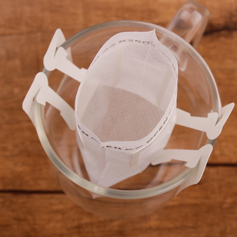 200 Pcs Portable Drip Coffee Powder Paper Filters Hanging Ear Drip Bag Filter