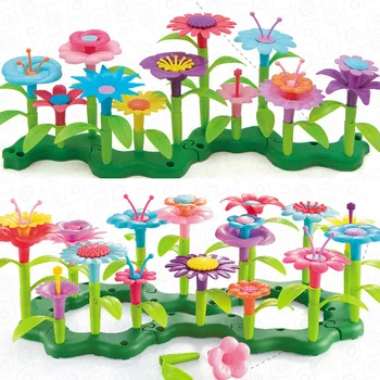 

Dream Garden Series Girls Flowers Interconnecting Blocks Handwork Toys Educational Assembling Creative DIY Bricks Toys Gifts