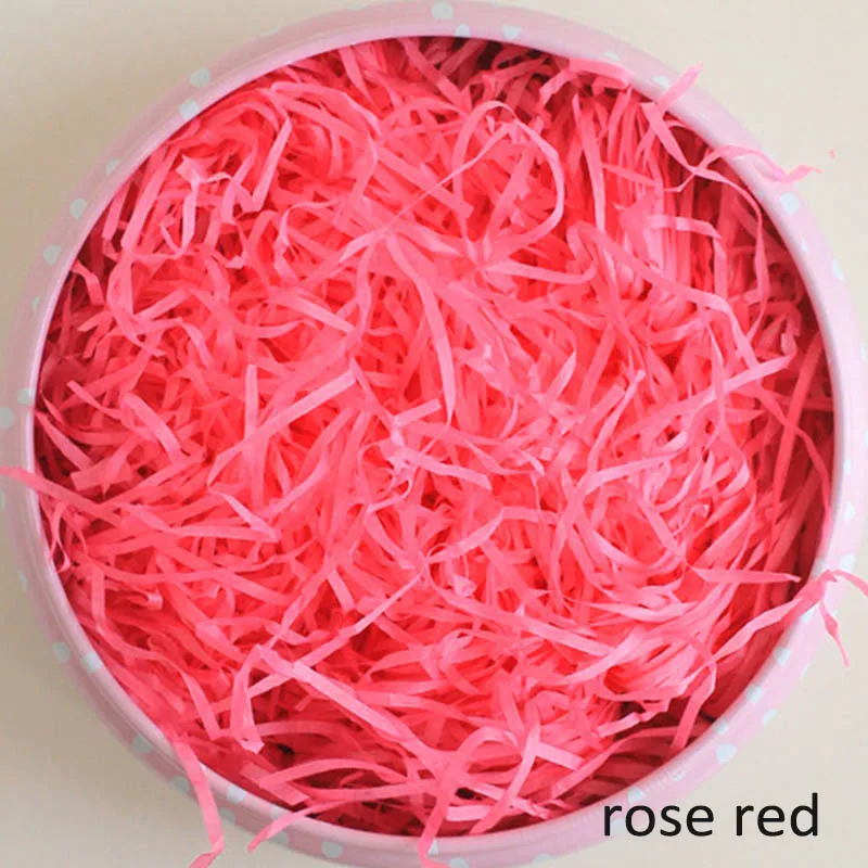 rose red 1 сумка Аксессуары для свадебной вечеринки 100 г рафия наполнитель подарочной коробки Единорог вечерние украшения измельченная бумага упаковка подарок - Цвет: rose red