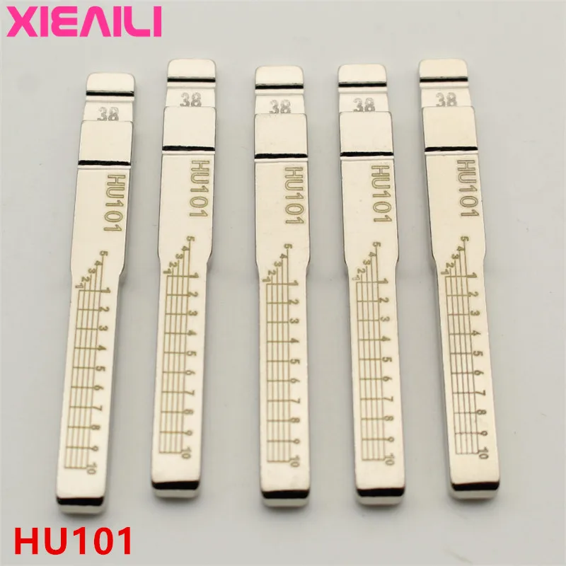XIEAILI 20 шт. NO.38 HU101 гравированная линия лезвия для ключей масштаб стрижка зубов нережущее лезвие Ford Focus/Mondeo