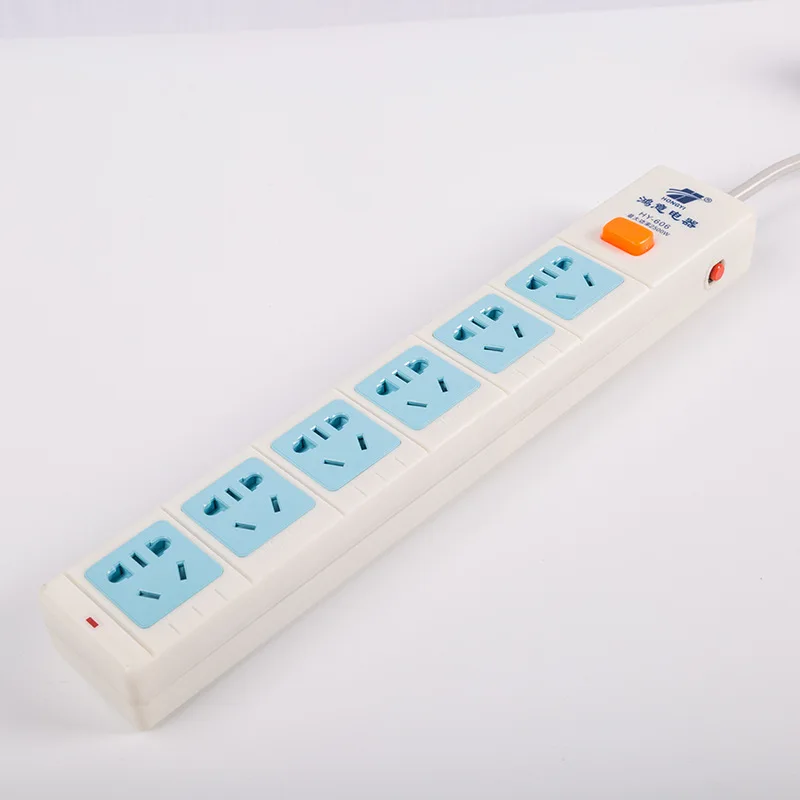 Six Holes Multi-functional Wiring Board Multi-functional Power Strip with Overload Protection Manufacturers Direct Selling Patch