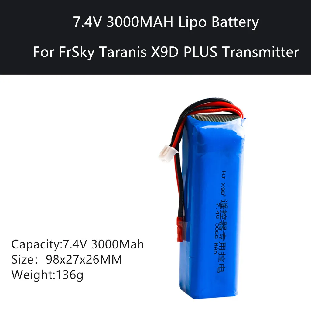 Сборные игрушки части веселый робот обновление 7,4 V 3000MAH Lipo батарея часть для FrSky taranis X9D плюс передатчик для детей