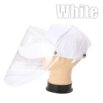 

Adult Transparent Protective Plastic Anti-Fog Anti-Polllution Dust-Proof Hat With Face Shields