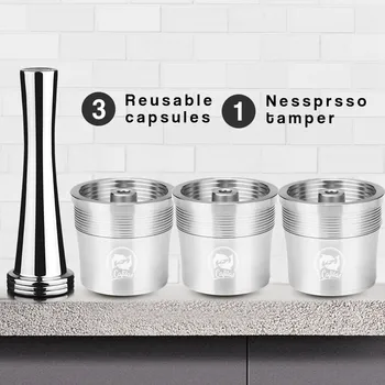 

Stainless Steel Reusable Coffee Filter Tamper Set Refillable Capsules Cup Pod Tamper For ILLY X9 X8 X7.1 Y5 Y3 Y1.1
