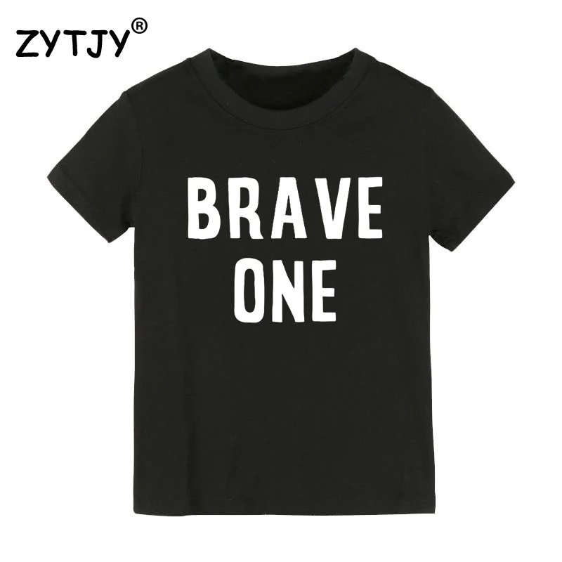 Детская футболка с принтом Brave One для мальчиков и девочек детская одежда малышей
