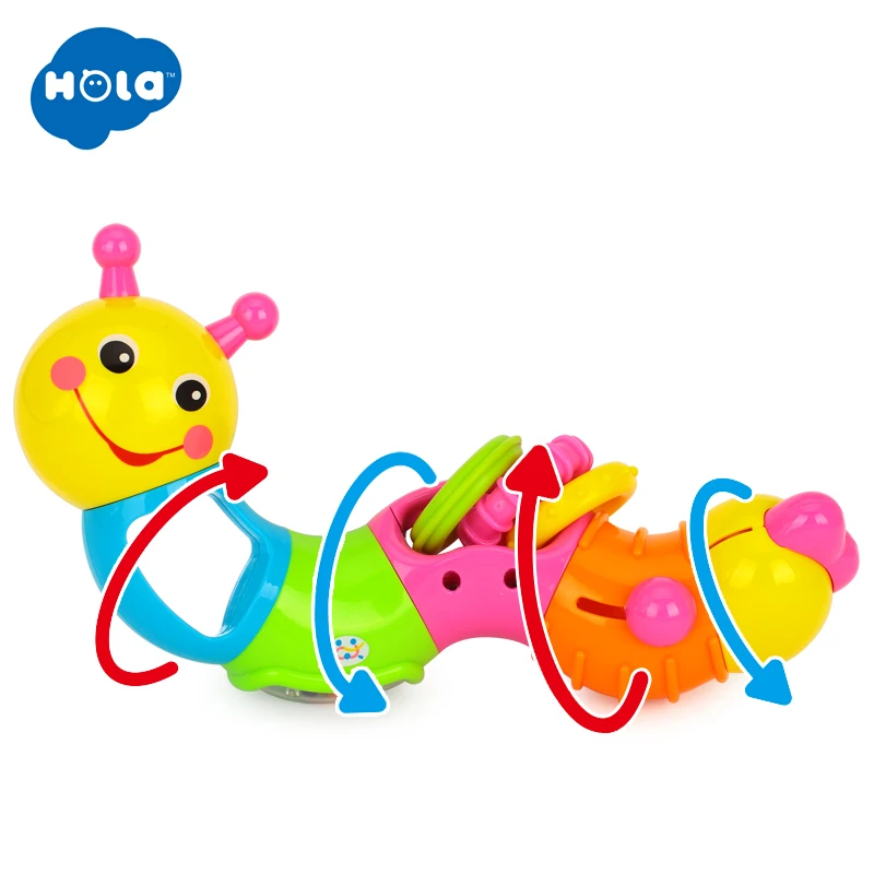 HOLA TOYS 786B детская забавная погремушка игрушечные червяки вставка головоломка