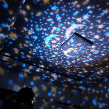 

Easy Installation Light Projector Lamp Smart LED Star Sky Indoor for Kids Bedroom Night Lighting, Romantic Rotating Lamp