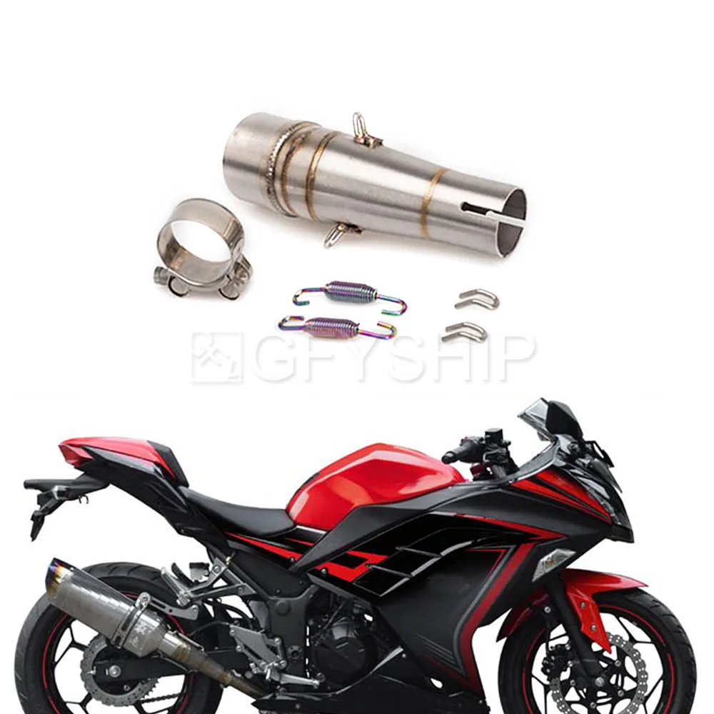 Выхлопная труба для мотоцикла средней связи для Kawasaki Ninja 250R 300 Z250 Z300 250 R 2013- мото выхлопная система глушитель