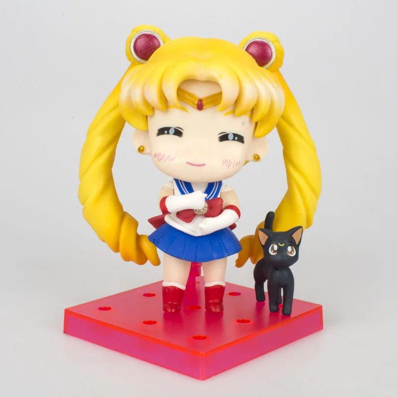 Горячая 3-Pretty Girl Warrior аниме игрушка Usagi Sailor Month Garage Комплект Черный кот торт автомобиль монтируется украшение