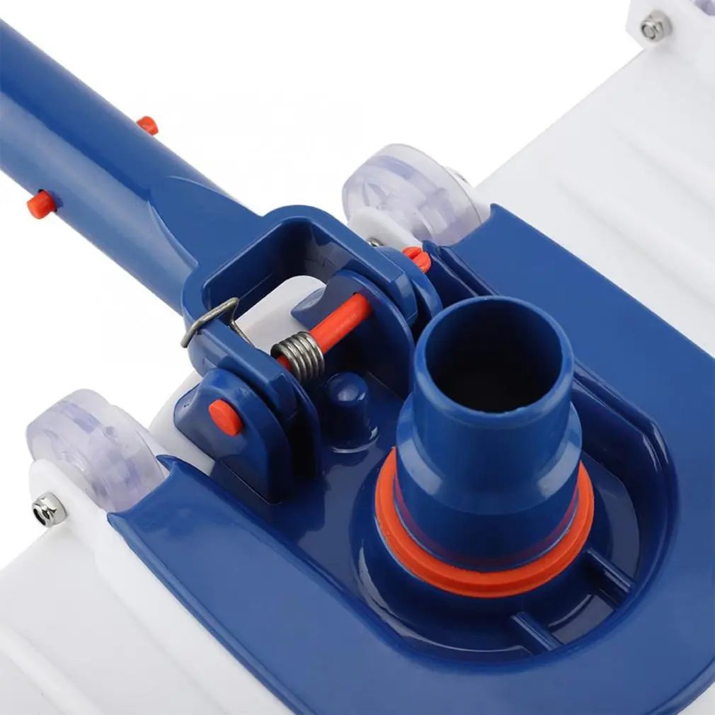 Weighted Flexible Concrete Swimming Pool Vacuum Head With Swivel Hose Connection& Aluminum Spring Action Pole Handle