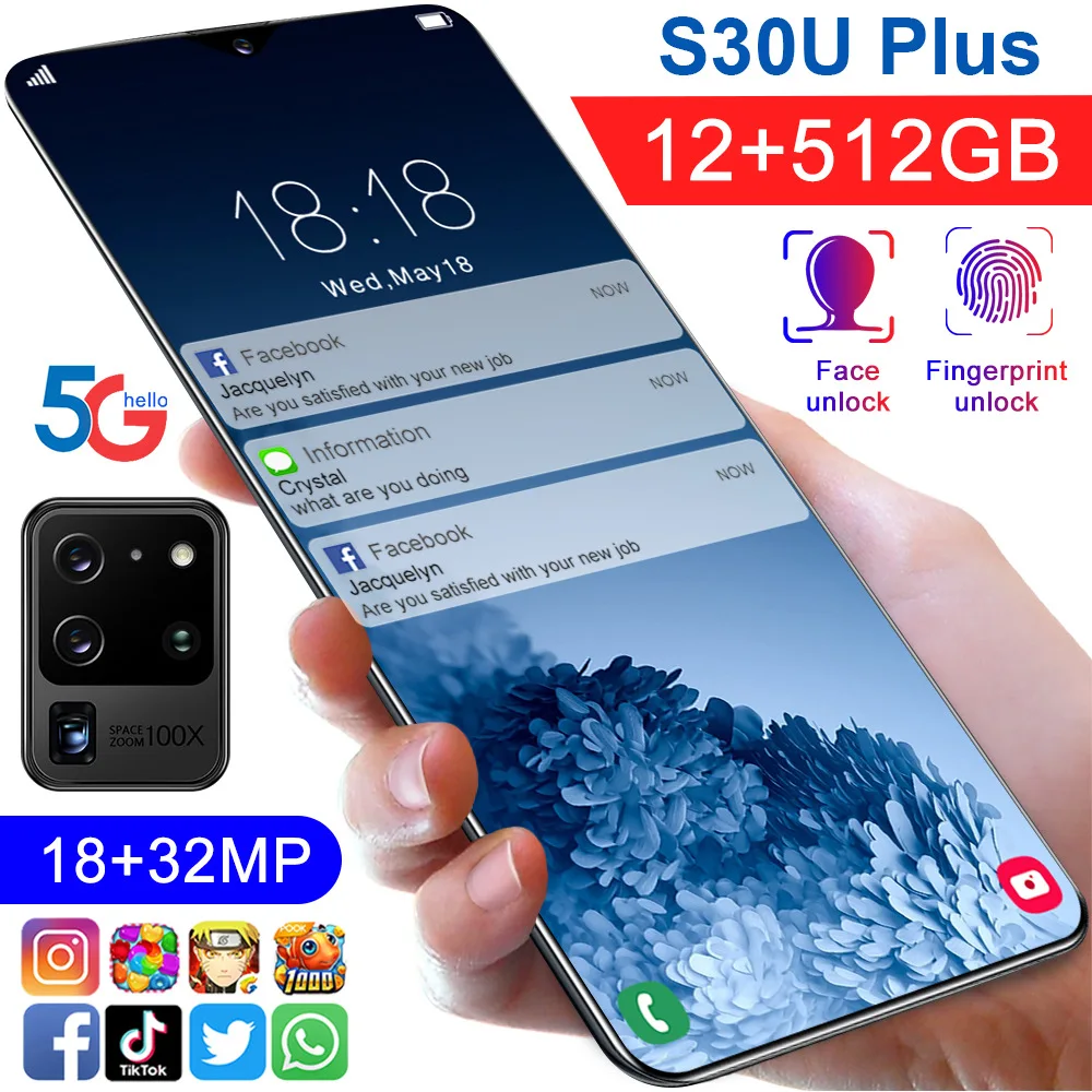 S30U Plus Mobile Phone 6.8 Inch Global Version